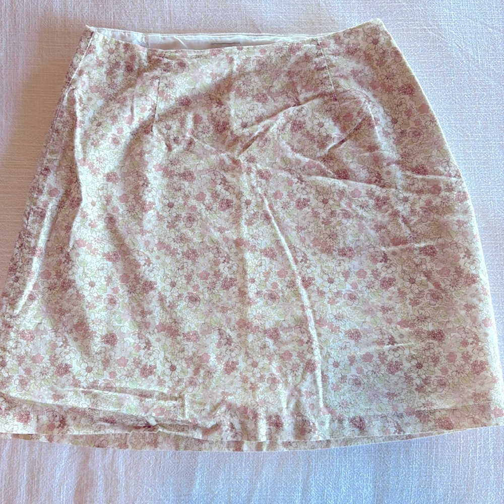 Flowers skirt 70%cotton and 30%Ramie